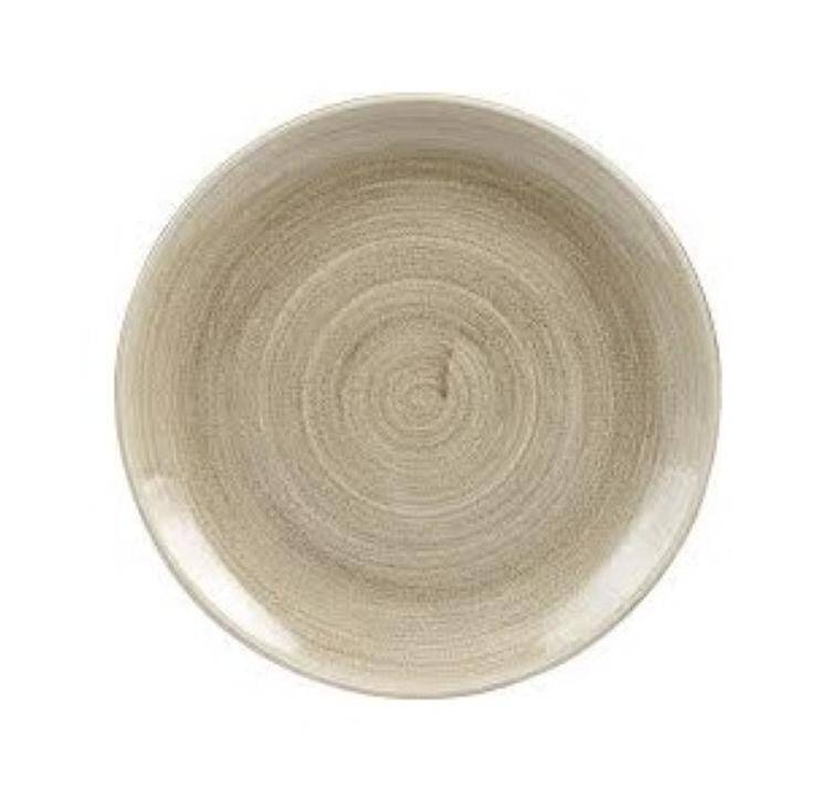 STONECAST PATINA ANTIQUE TAUPE Medium Coupe Plate diam. 217 mm