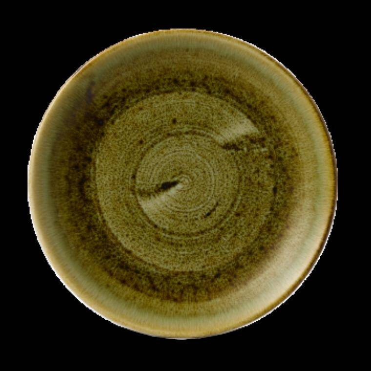 STONECAST PLUME OLIVE Coupe Plate diam. 288 mm