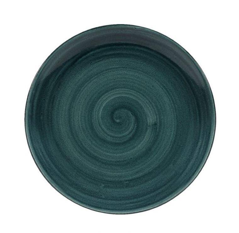 STONECAST PATINA RUSTIC TEAL Intermediate Coupe Plate diam. 260 mm