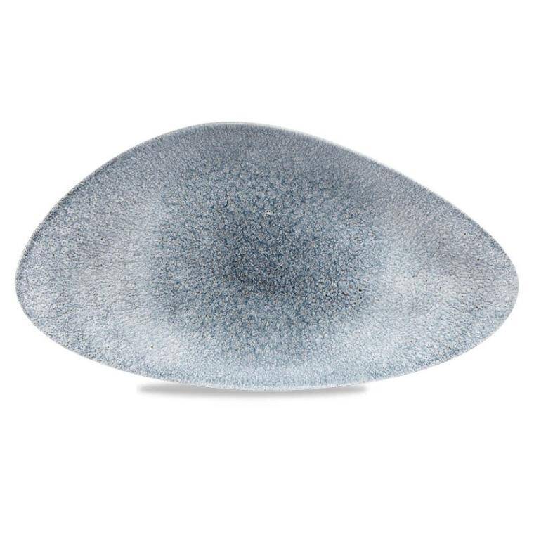 RAKU TOPAZ BLUE Chefs' Triangle Plate 188x355 mm