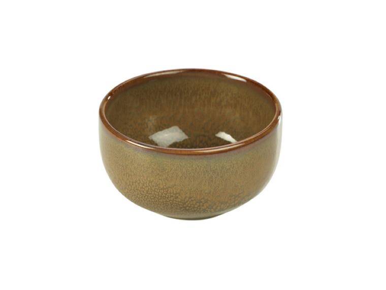 TERRA STONEWARE RUSTIC BROWN ROUND BOWL ( PRODUCT DISCONTINUED ) diam. 125 mm  MAGAZYN UK