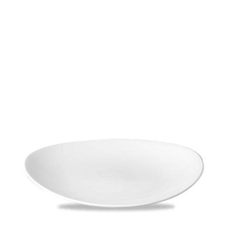 WHITE Oval Coupe Plate 200x238 mm