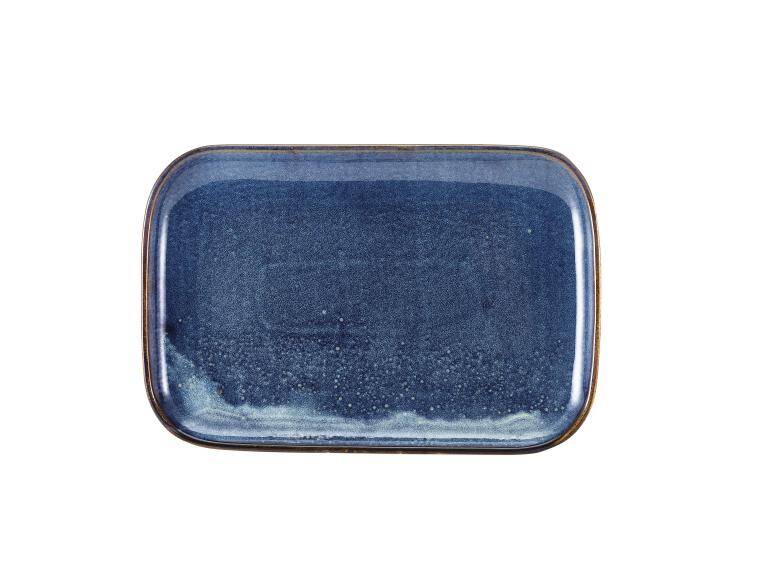 TERRA AQUA TERRA PORCELAIN AQUA BLUE RECTANGULAR PLATE 345x235 mm