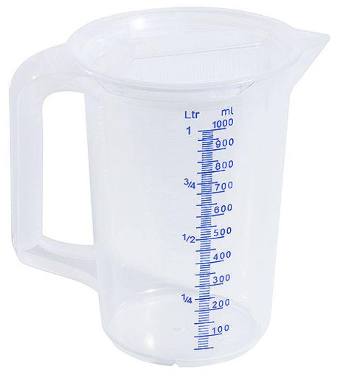 GRADUATED MEASURE WITH LID 1 L cap. 1 l