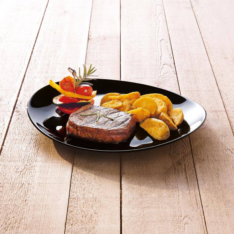 FRIENDS' TIME czarny STEAK PLATE 30 CM BLACK