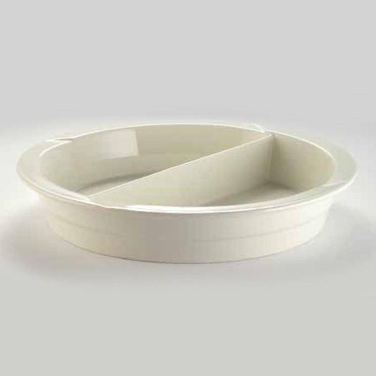 PRIME GN ROUND PORCELAIN DIVIDED GN-CONTAINER diam. 340 mm  WYCOFANE Z KATALOGU