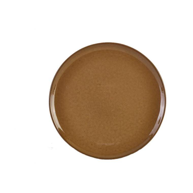 TERRA STONEWARE RUSTIC BROWN PIZZA PLATE ( PRODUCT DISCONTINUED ) diam. 335 mm  MAGAZYN UK