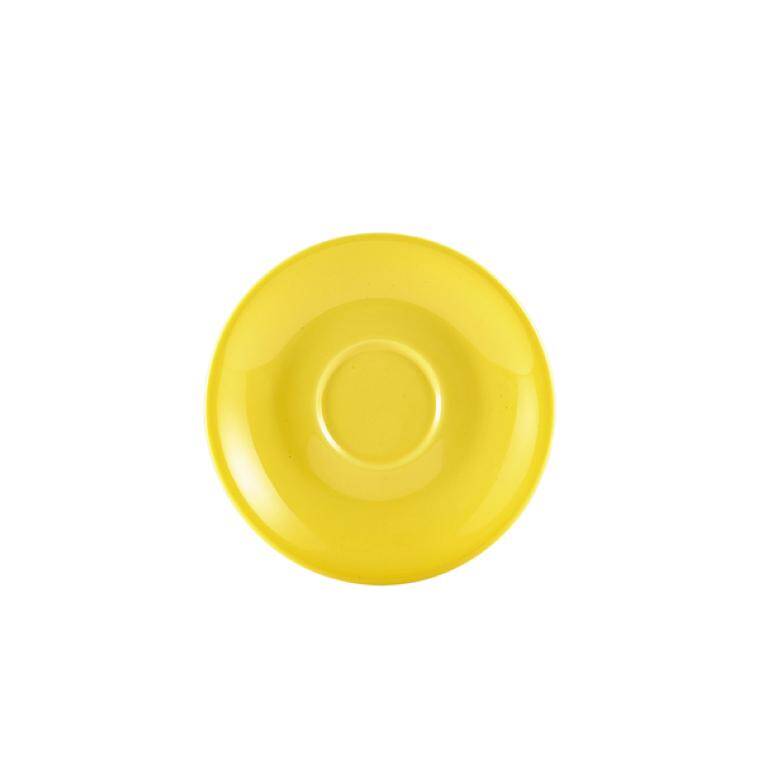 Porcelain Genware Porcelain Yellow Saucer 12cm diam. 120 mm