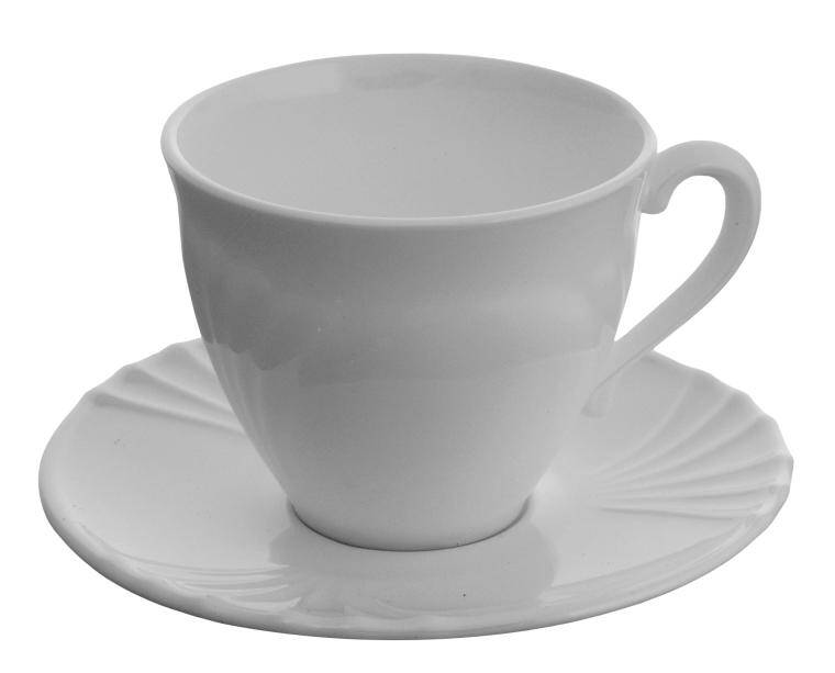 CADIX BL.UNI SET OF 6 CUPS AND SAUCERS