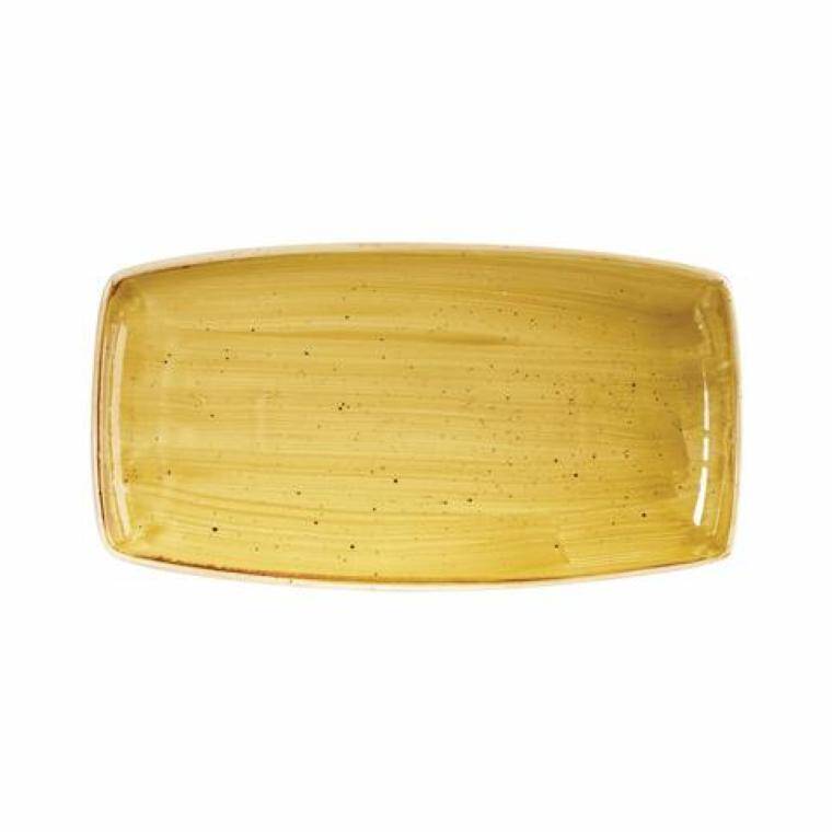 STONECAST MUSTARD CHEF'S OBLONG PLATTER 150x295 mm