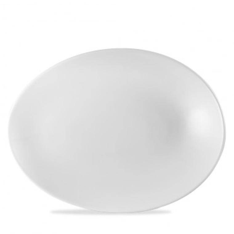 WHITE Oval Plate 346x263 mm