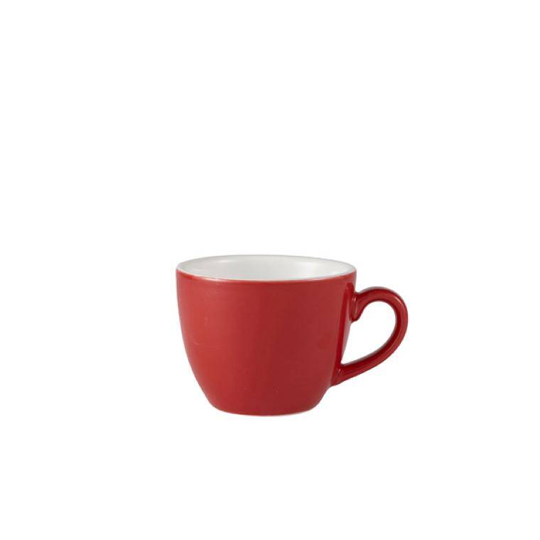 Porcelain Genware Porcelain Red miska Shaped Cup 9cl/3oz cap. 90 ml