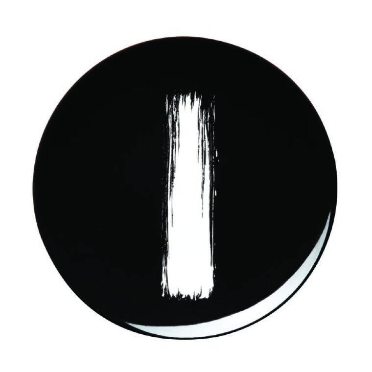 MODULO NOIR ARTY CREATION - Black Round dinner plate 29cm BRUSH black version