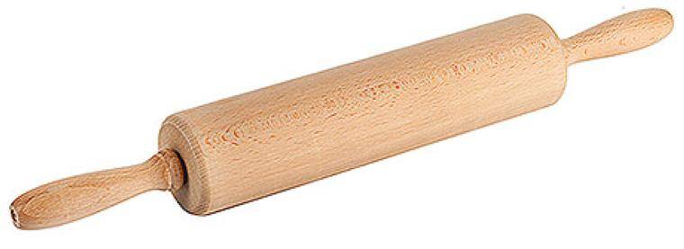 ROLLING PIN MADE FROM RUBBERWOOD, ROLLER SPINS 45 diam. 83 mm