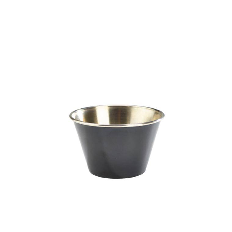 Table Pres 6oz Stainless Steel Ramekin Black cap. 170 ml