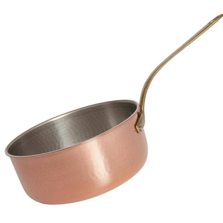 DEEP CASSEROLE 1/H COPPER diam. 100 mm