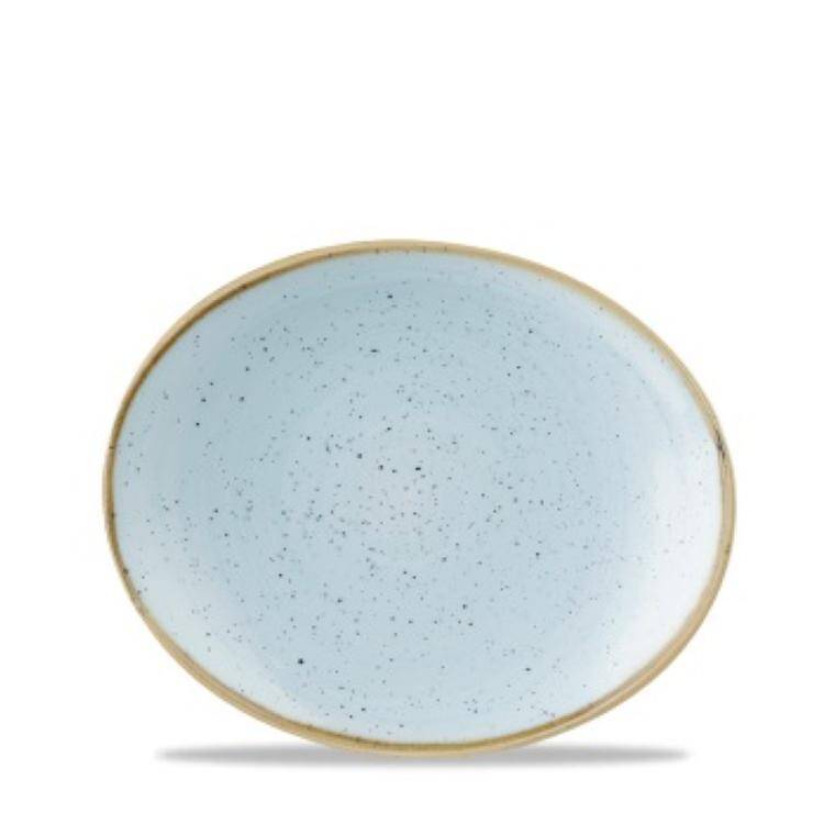 STONECAST DUCK EGG Oval Coupe Plate 160x192 mm