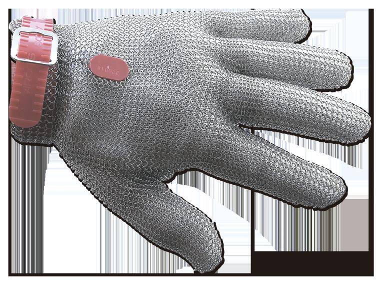 GUANTES DE PROTECCION CHAINMAIL GLOVE RED 250 mm