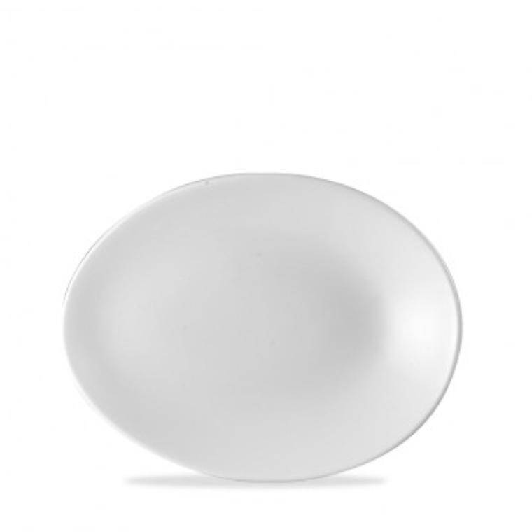 WHITE Oval Plate 195x150 mm