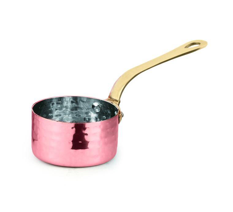 CHARMS, SAUCE POT, 1 HANDLE, HAMMERED COPPER, cap. 140 ml; diam. 70 mm; h. 37 mm