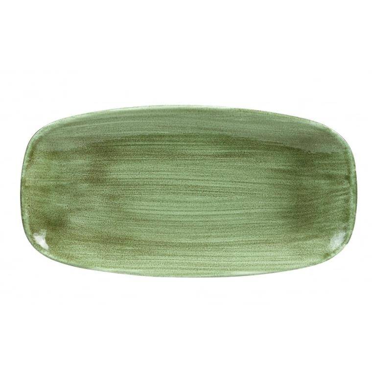 STONECAST PATINA BURNISHED GREEN CHEF'S OBLONG PLATTER 153x298 mm