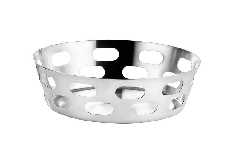 CHARMS, BREAD BASKET, STAINLESS STEEL, cap. 500 ml; diam. 150 mm; h. 40 mm;