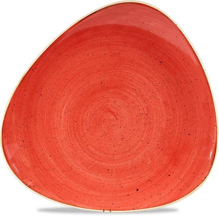 STONECAST BERRY RED Triangle Plate diam. 265 mm