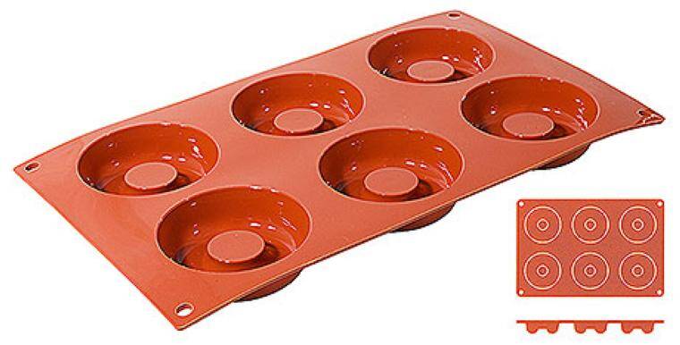 NON-STICK SAVARIN MOULDS WITH 6 MOULDS 175x mm