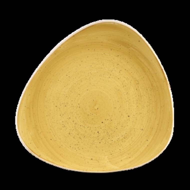 STONECAST MUSTARD Triangle Plate diam. 265 mm