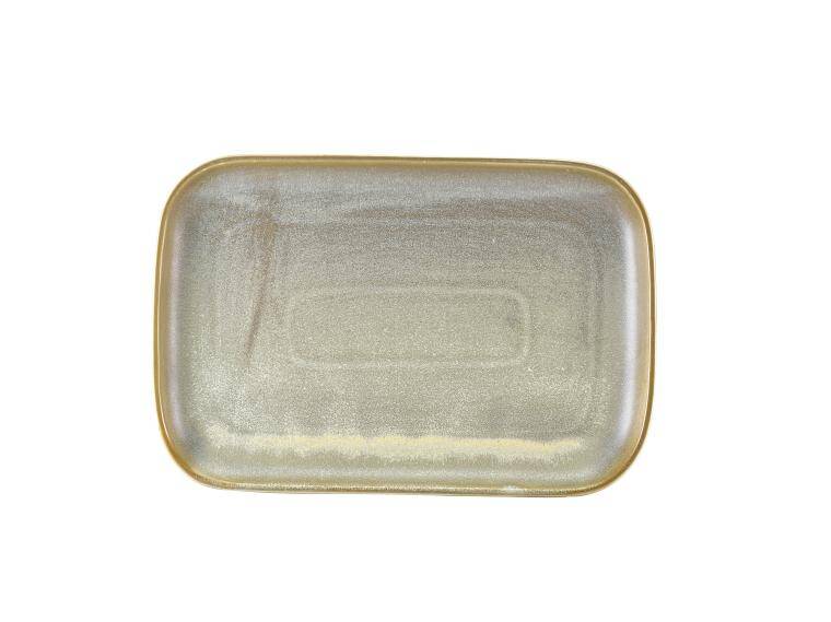 TERRA GREY TERRA PORCELAIN GREY RECTANGULAR PLATE 345x235 mm