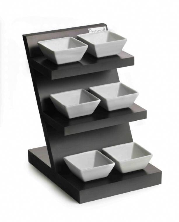 TRENDY BAR 3 LEVELS STAND WITH 6 BOWLS 250x200 mm