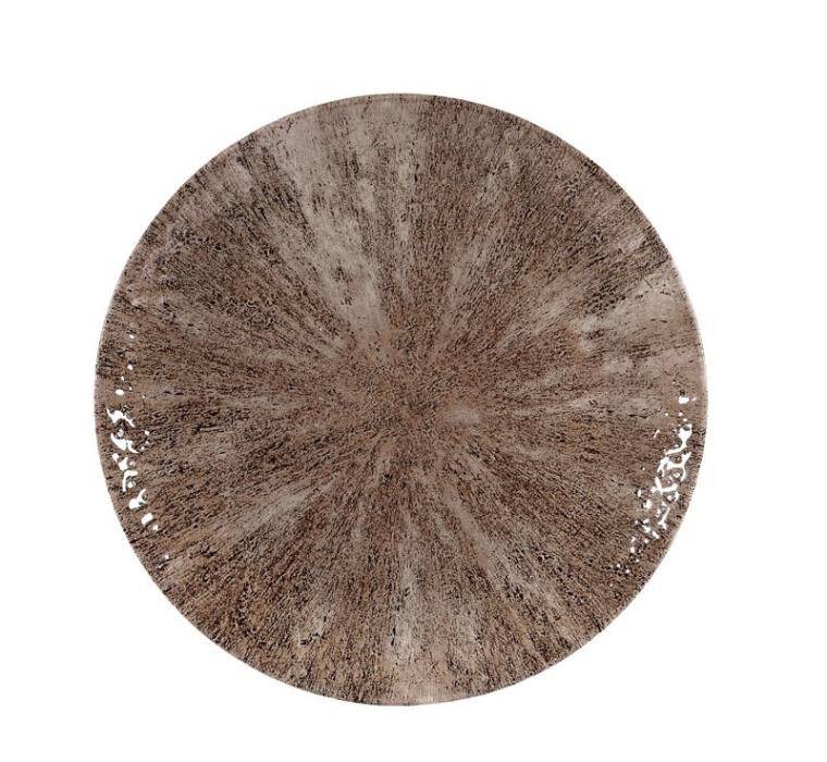 STONE ZIRCON BROWN Coupe Plate diam. 260 mm  Discontinued - Endeavour to supply until Dec 2025