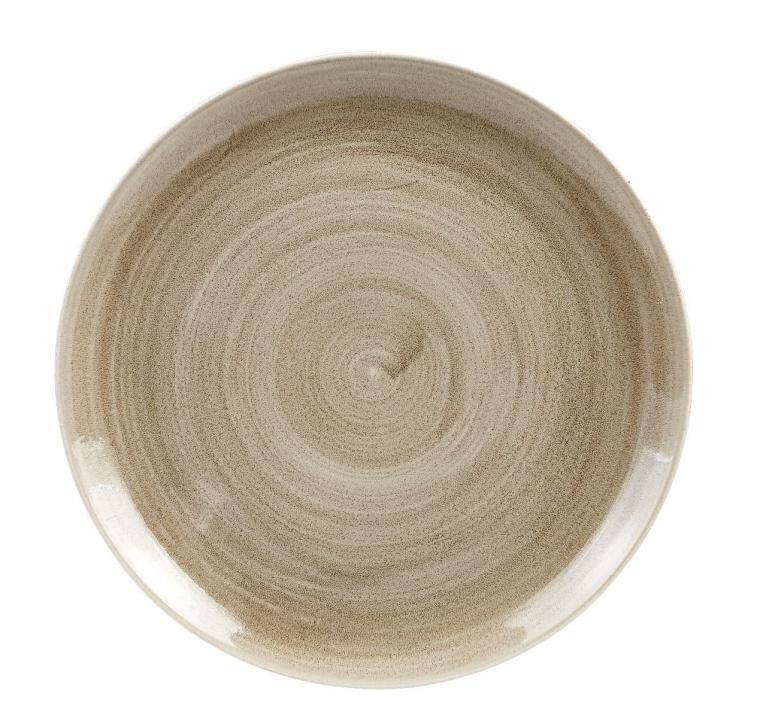 STONECAST PATINA ANTIQUE TAUPE Large Coupe Plate diam. 288 mm