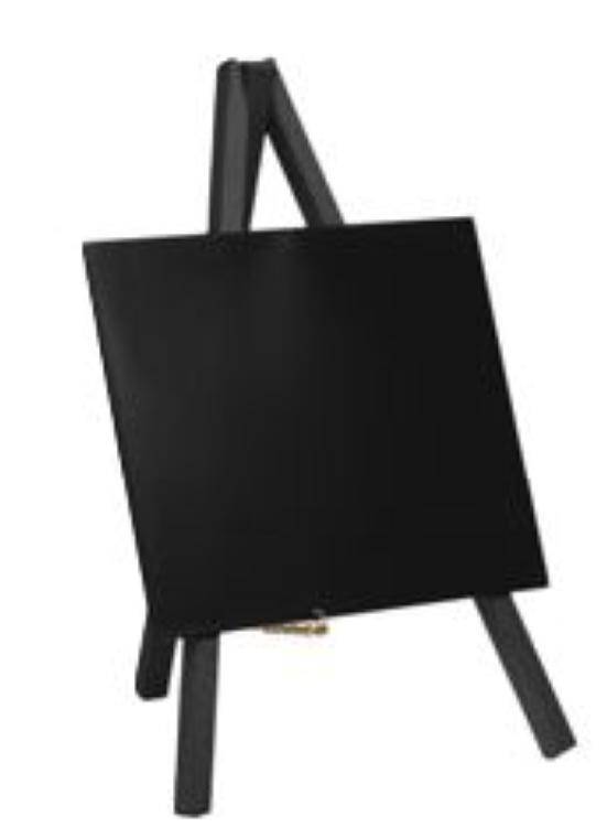 Menu Mini Chalkboard Easel 24 X 11.5cm Black Pk 3 115x240 mm