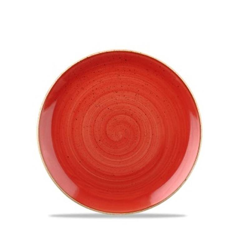 STONECAST BERRY RED Small Coupe Plate diam. 165 mm