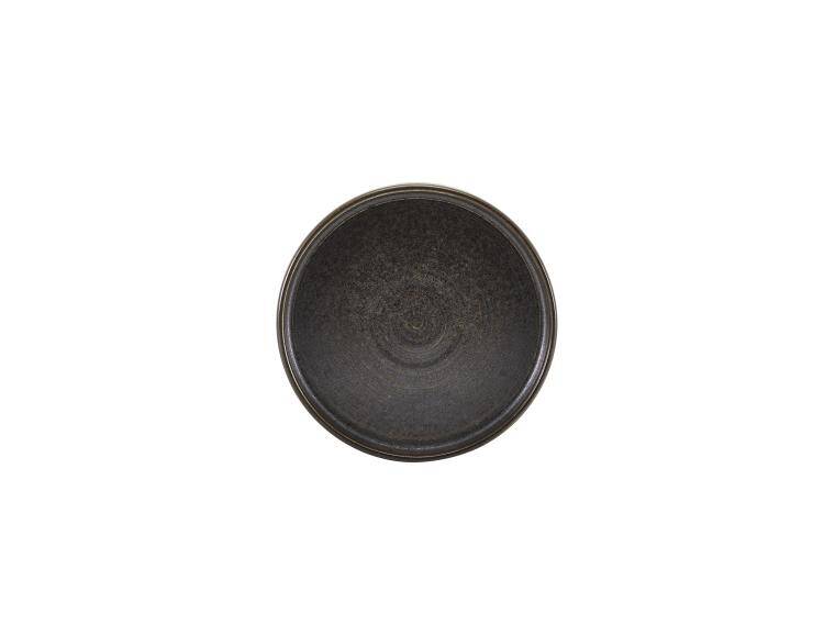 TERRA BLACK TERRA PORCELAIN BLACK PRESENTATION PLATE diam. 180 mm