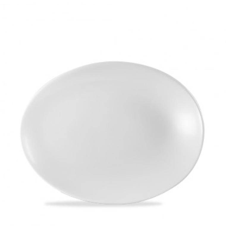 WHITE Oval Plate 250x194 mm