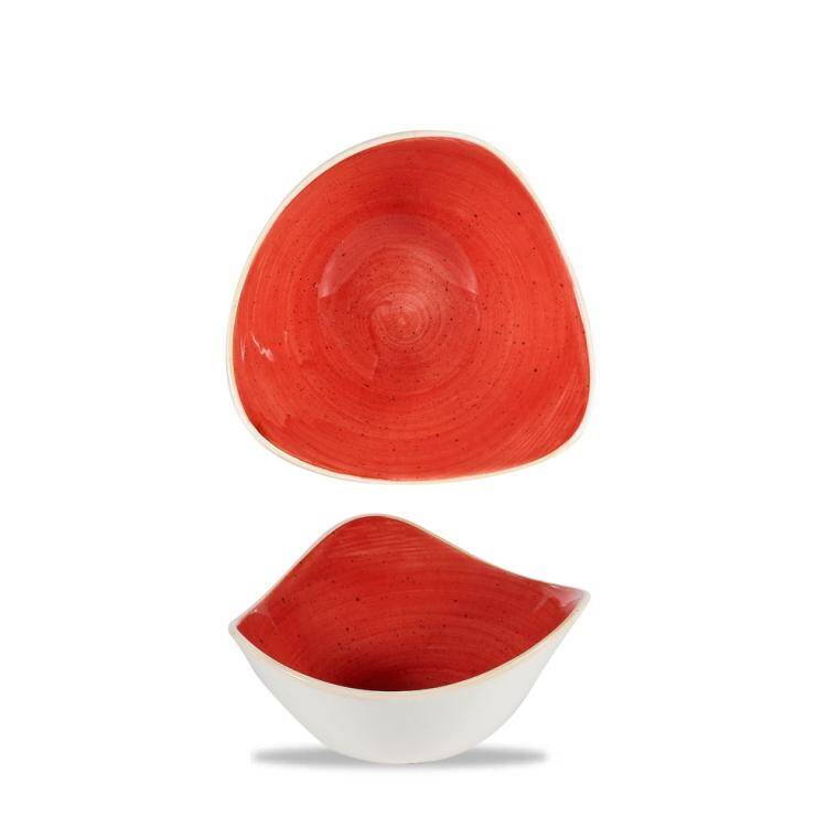 STONECAST BERRY RED Triangle Bowl cap. 260 ml