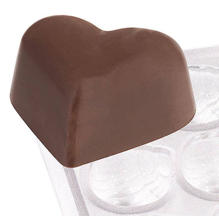 CHOCOLATE MOULDS HEART 21 27x mm