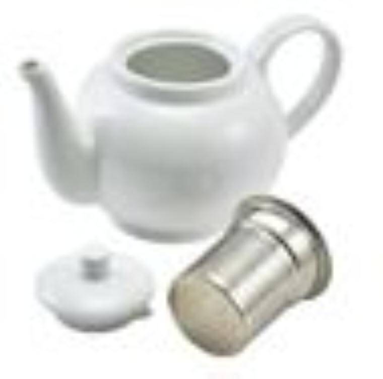 Porcelain Genware Porcelain Teapot with Infuser 45cl/15.75oz cap. 450 ml  MAGAZYN UK