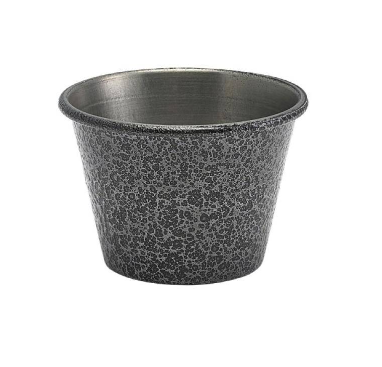 Table Presentation 2.5OZ STAINLESS STEEL RAMEKIN HAMMERED SILVER cap. 71 ml