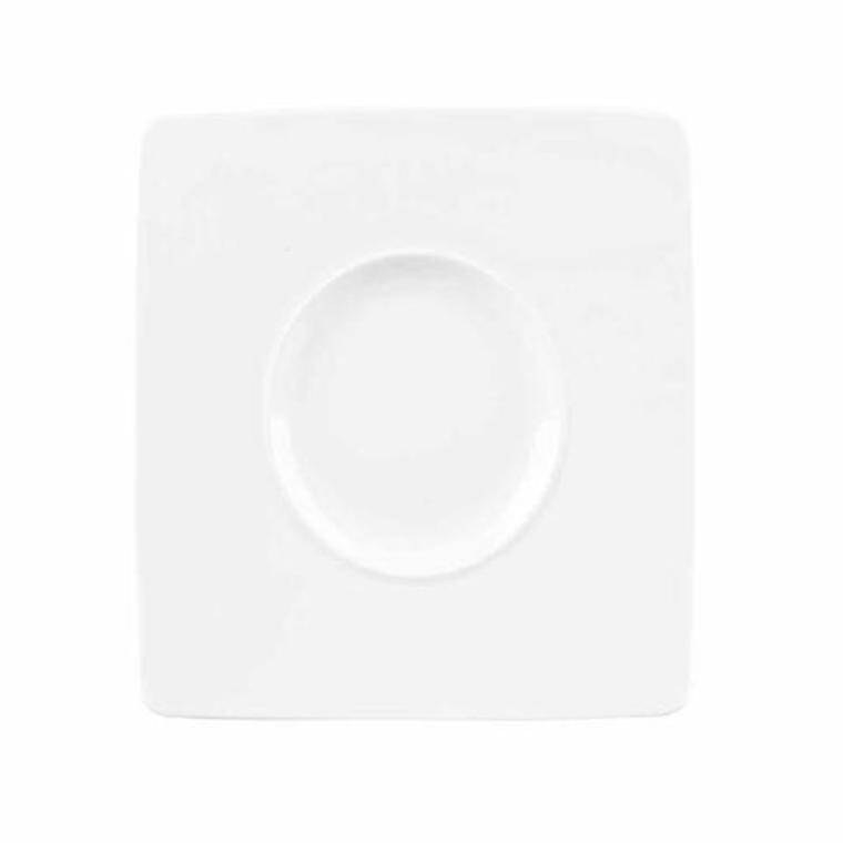 ALC AMBIENCE WHITE Wide Rim Square Plate 210x210 mm  Discontinued - Endeavour to supply until Dec 2025