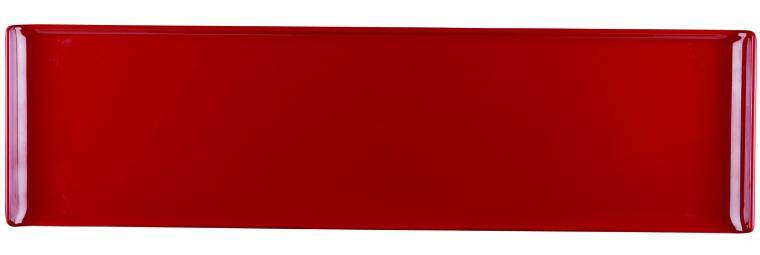 PLASTIC RED Rectangular Melamine Buffet Tray 153x560 mm