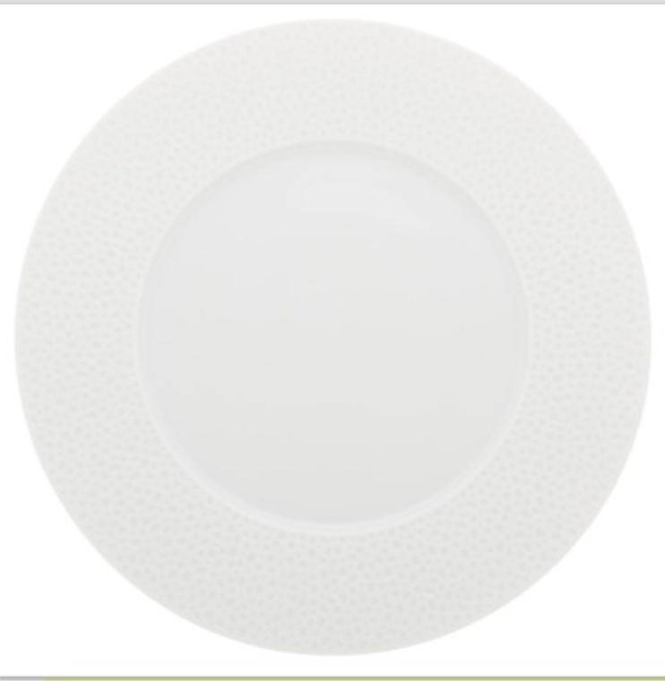 PERLES DE ROSEE BLANCHES ROUND PRESENTATION PLATE diam. 320 mm