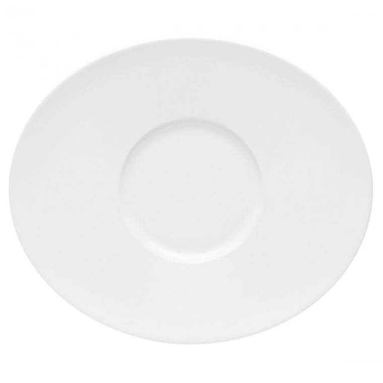 GOURMET OVAL PLATE W/WIDE-RIM, FLAT 260x300 mm