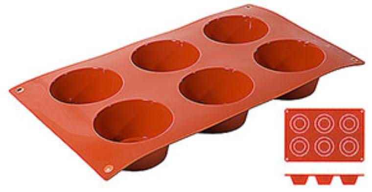 NON-STICK MUFFIN MOULDS FOR 6 MOULDS 175x mm