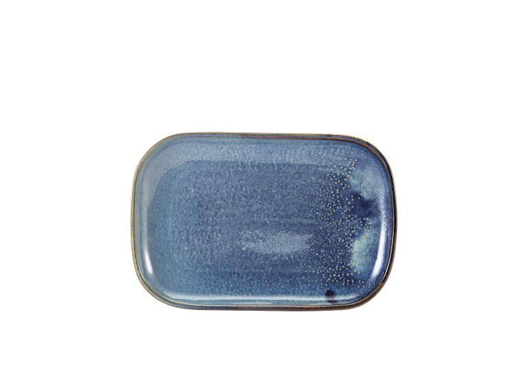 TERRA AQUA TERRA PORCELAIN AQUA BLUE RECTANGULAR PLATE 290x195 mm