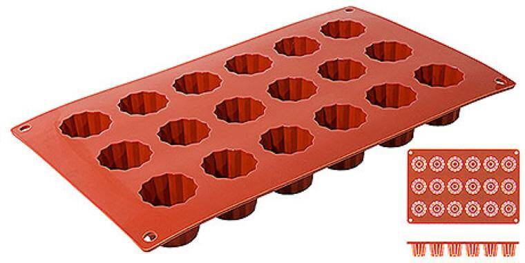 NON-STICK BORDELAISE MOULDS WITH 18 MOULDS 3,5 CM 175x mm