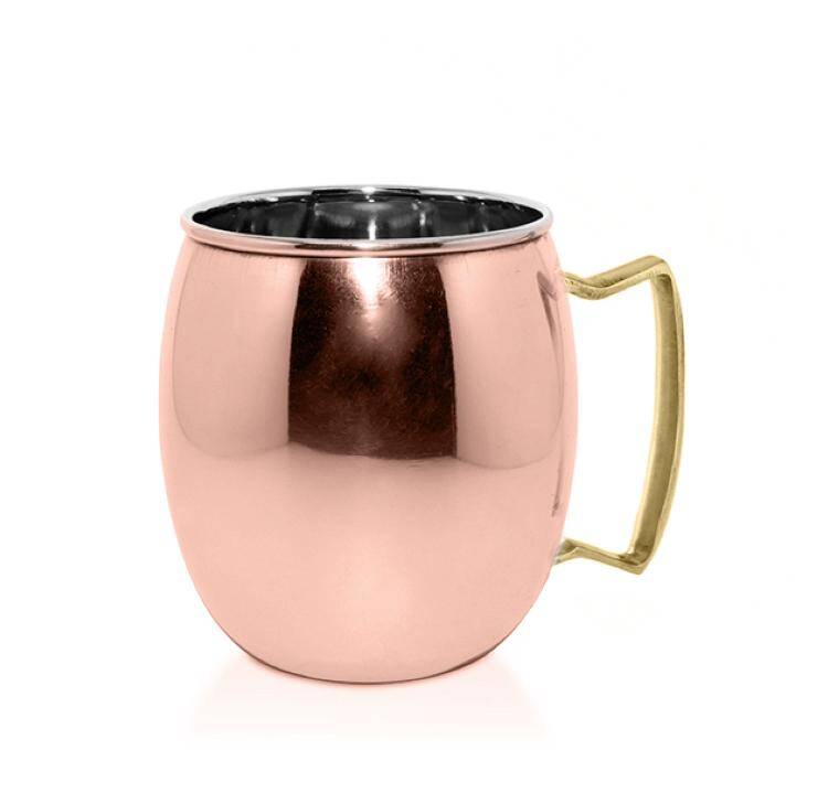 CHARMS, DRINKING MUG, COPPER, cap. 500 ml; diam. 150 mm; h. 40 mm;