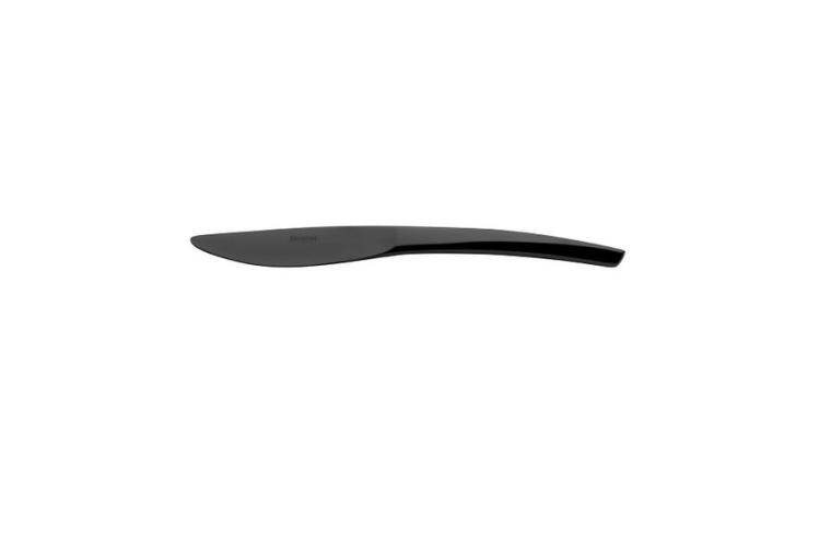 XY BLACK Miroir DESSERT KNIFE SOLID HANDLE 206 mm